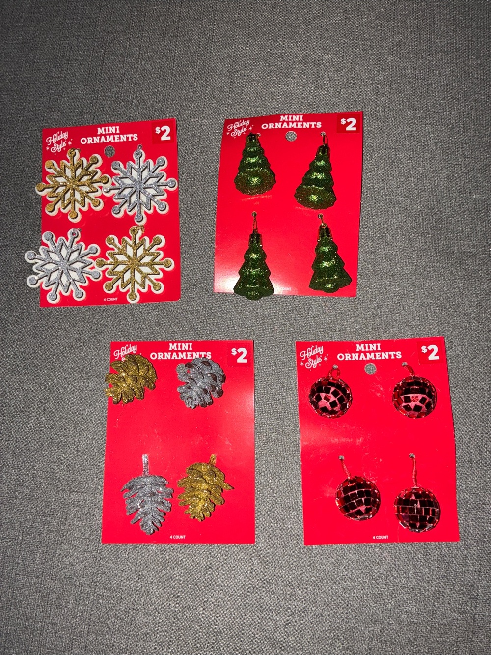 4 Mini Ornaments Sets Bundle